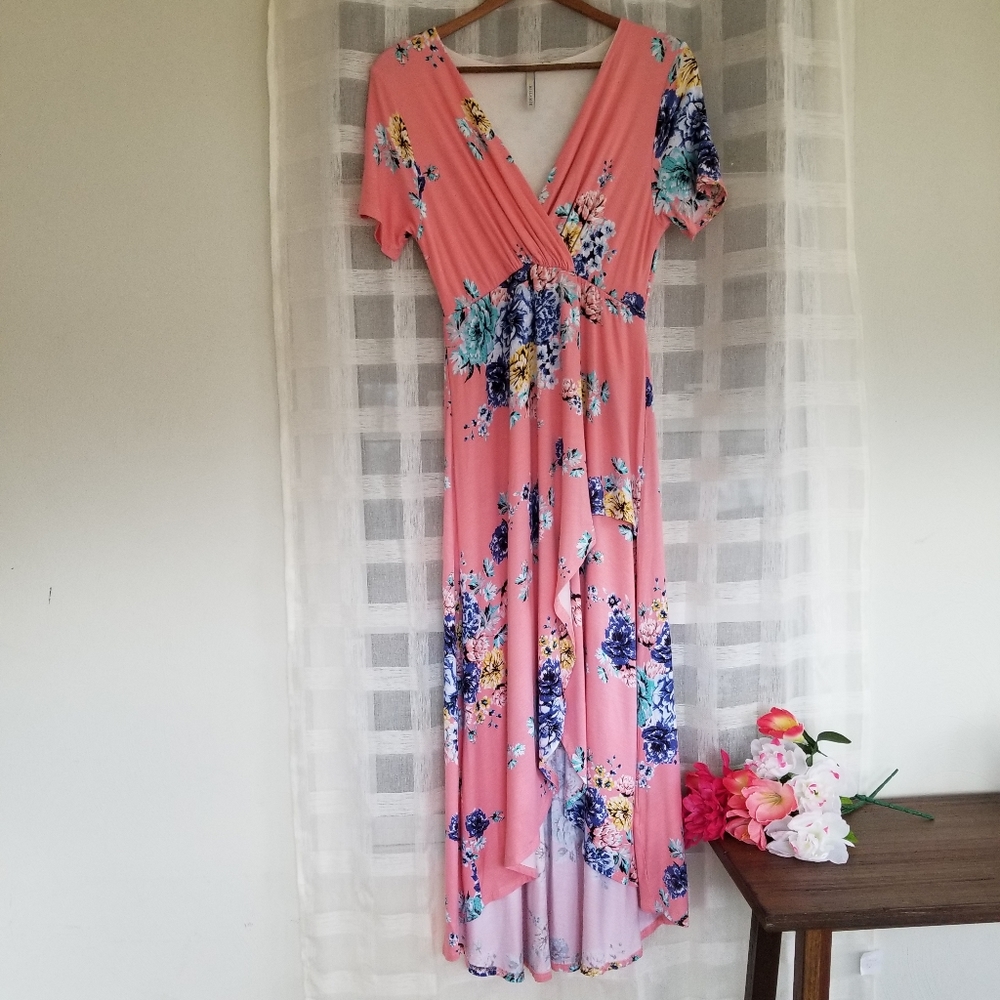 ❤Weekend SALE Bellamie Pink Floral Maxi Dress